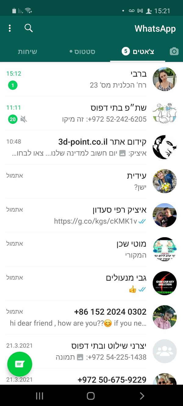 וואטסאפ רשימת אנשים וואטסאפ רשימת אנשים